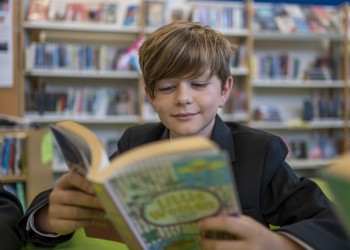 Pupil reading book
