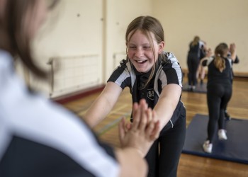 Students doing sport