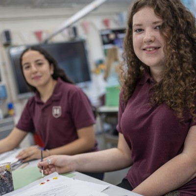 Two female students