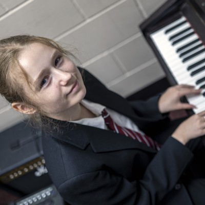 Playing piano